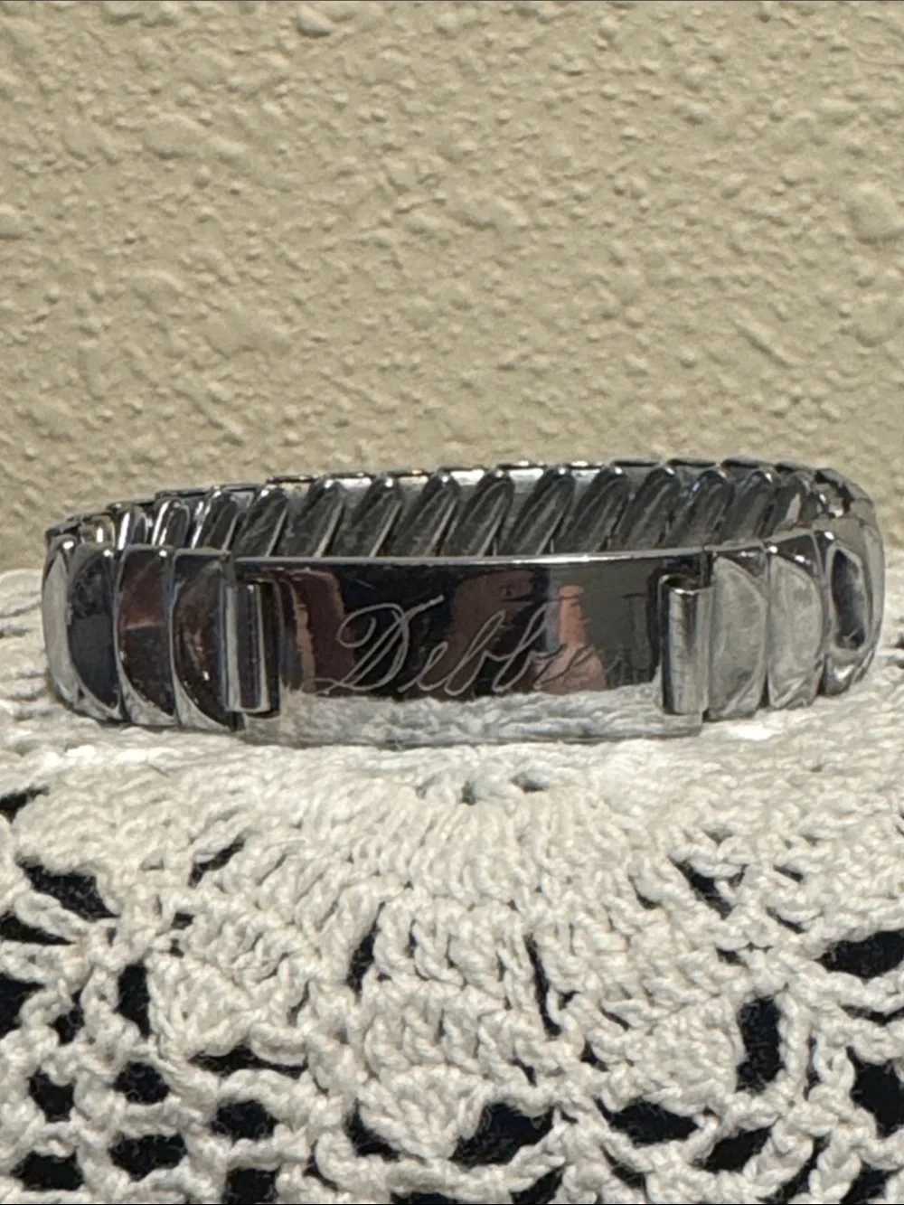 Baby Silver-Tone Stretch Bracelet